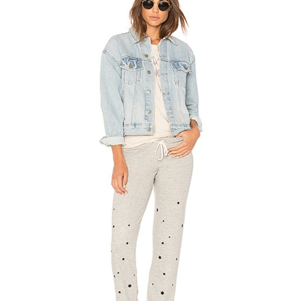 Monrow Stardust Flocking Sweatpants Medium - image 1